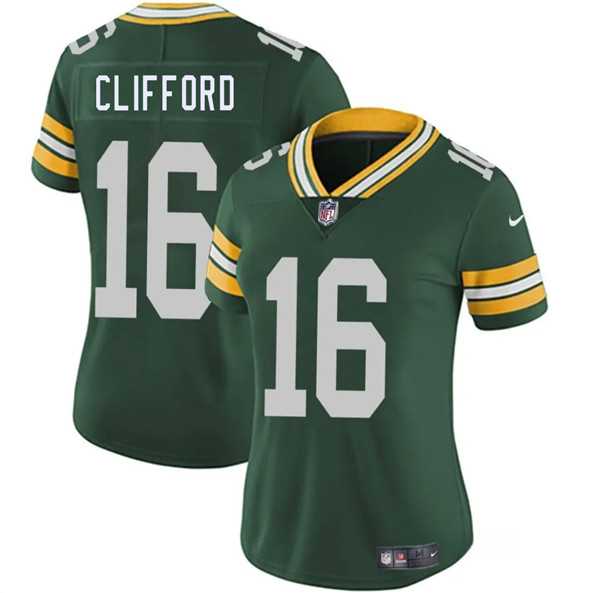 Womens Green Bay Packers #16 Sean Clifford Green 2025 Vapor Untouchable Limited Stitched Jersey Dzhi